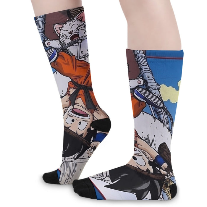 The Naughty Kid Goku and Korin Wise Cat Dragonball Socks