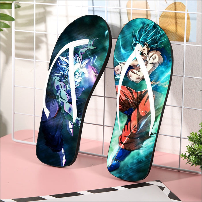 Dragon Ball Fused Zamasu Goku Blue Super Saiyan Epic Flip Flops