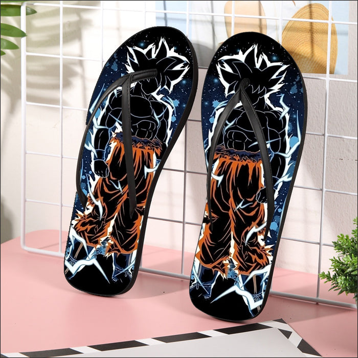 Dragon Ball Z Goku Ultra Instinct Shadow Flip Flops