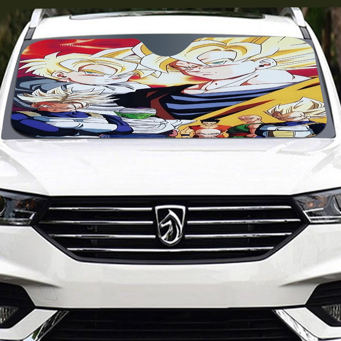 Dragon Ball Z Angry Super Saiyan Fighters  Windshield Sunshade