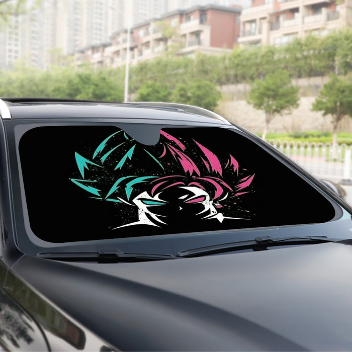 DBZ Goku Super Saiyan God Blue Rose SSGSS Dope Design Windshield Sunshade