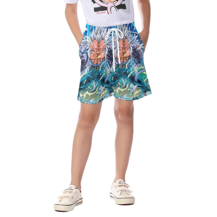 Dragon Ball Vegeta Super Saiyan 4 Ultra Instinct Epic Kid's Beach Shorts