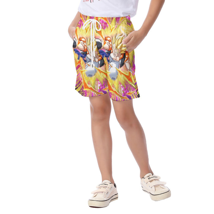 Dragon Ball Super Gogeta Outshining Darkness Cool  Kid's Beach Shorts