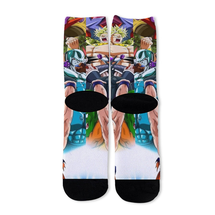 DBZ Goku Spirit Bomb Destroy Villains Cooler Broly Namek Vibrant Socks