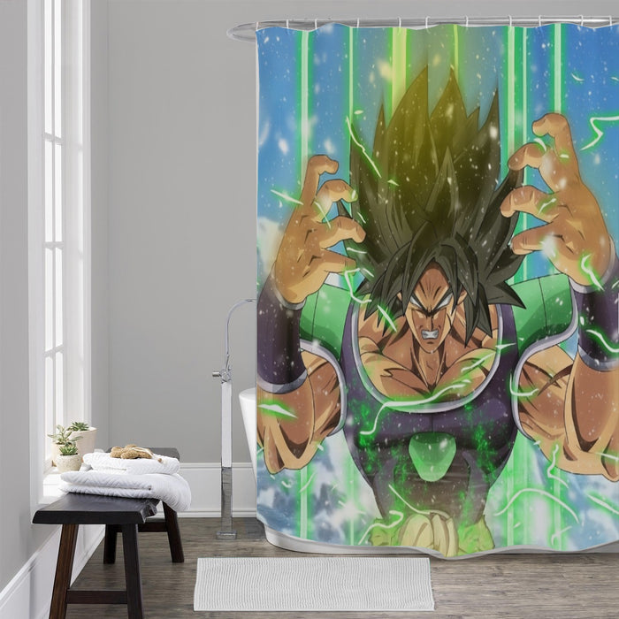 Dragon Ball Super Transforming Broly Shower Curtains