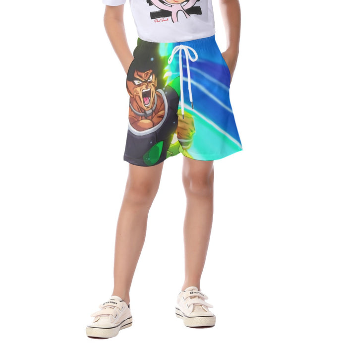 Dragon Ball Super Angry Broly Legendary Super Saiyan  Kid's Beach Shorts