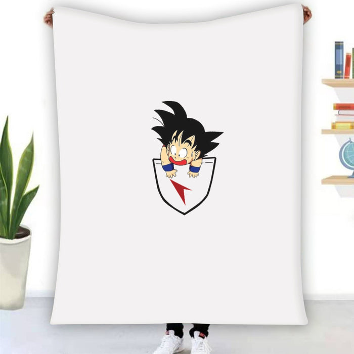 Dragon Ball Kid Goku Coming Out Of Pocket Blanket