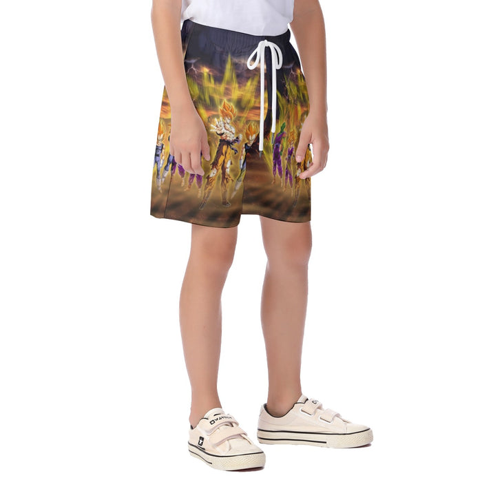 Piccolo Goku And Vegeta Dragon Ball Z Kid's Beach Shorts