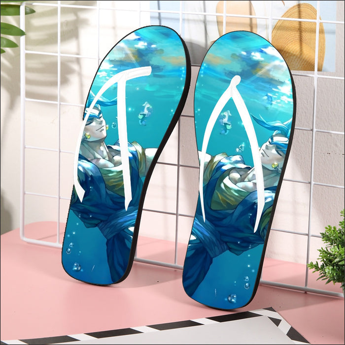 DBZ Relax Gogeta Ocean Blue Saiyan SSGSS Dope Design Flip Flops