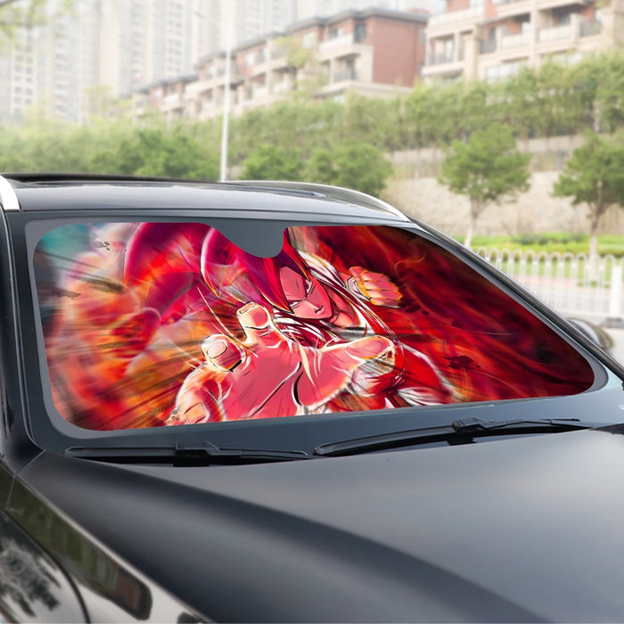 Dragon Ball Z Son Goku Super Saiyan Rose Blue Aura Windshield Sunshade