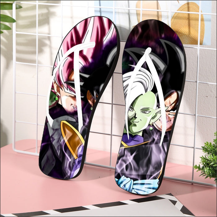 Dragon Ball Super Zamasu Goku Black Goku Rose Cool Flip Flops