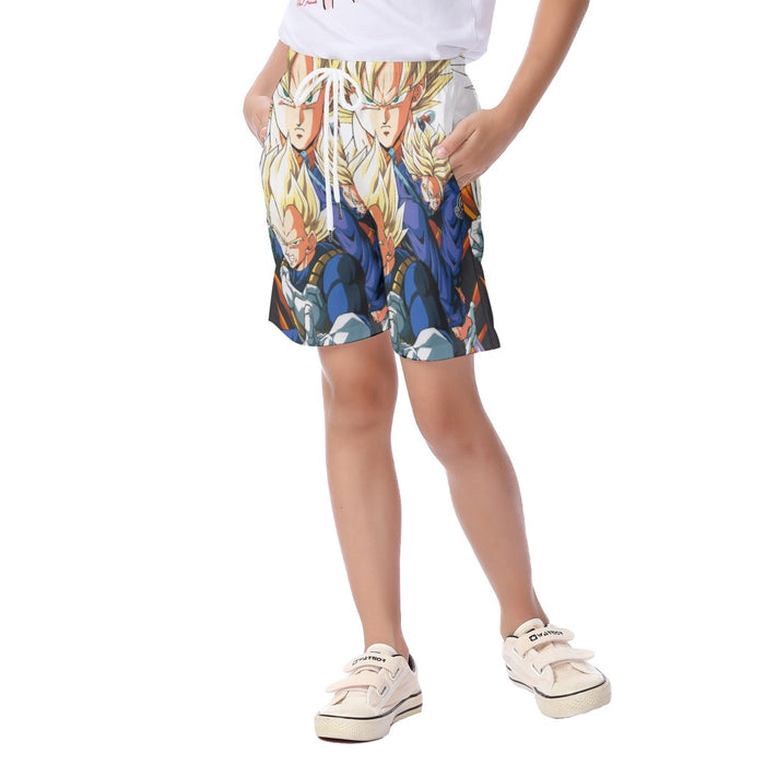 Dragon Ball Goku Vegeta Trunks Super Saiyan Power Heroes Cool Trending Design Kid's Beach Shorts