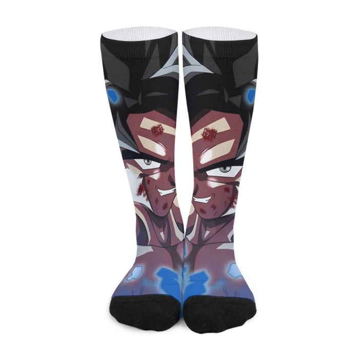 Dragon Ball Super Goku Blue Ultra Instinct Dope Grin Socks