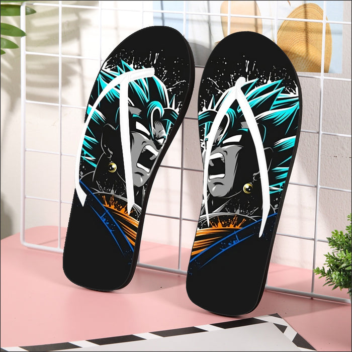 Dragon Ball Super  SSJ Blue Goku Rage Flip Flops