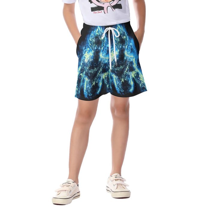 Dragon Ball Super Goku Super Saiyan Kaioken Dope Aura  Kid's Beach Shorts