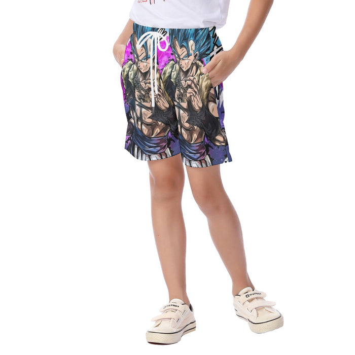 Super Saiyan Blue Gogeta Kid's Beach Shorts