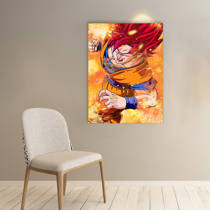 Dragon Ball Super Goku Rage Red Ultra Instinct Dope Paper poster