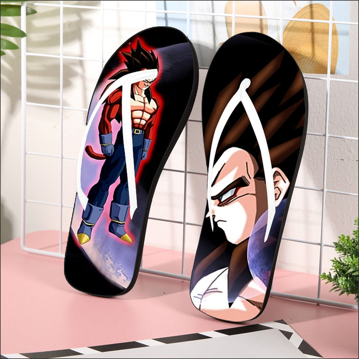 Dragon Ball Super Vegeta 4 Cool Crescent Moon Universe Flip Flops