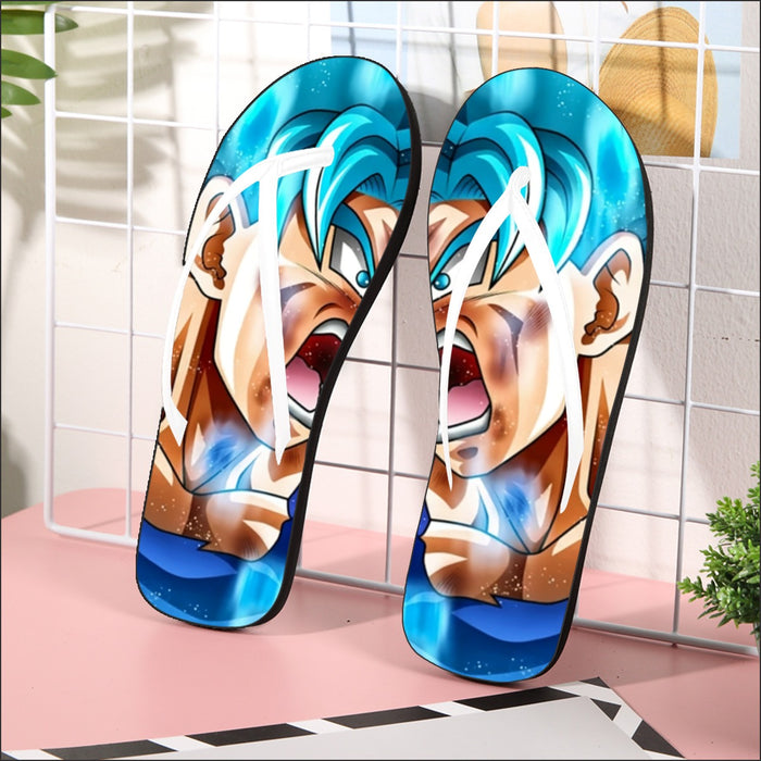 Dragon Ball Goku Blue Kaioken Ultra Instinct Epic 3D Flip Flops