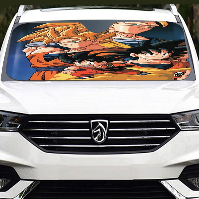 Goku Evolution from Kid to SSJ3 Transformation Dopest 3D Windshield Sunshade