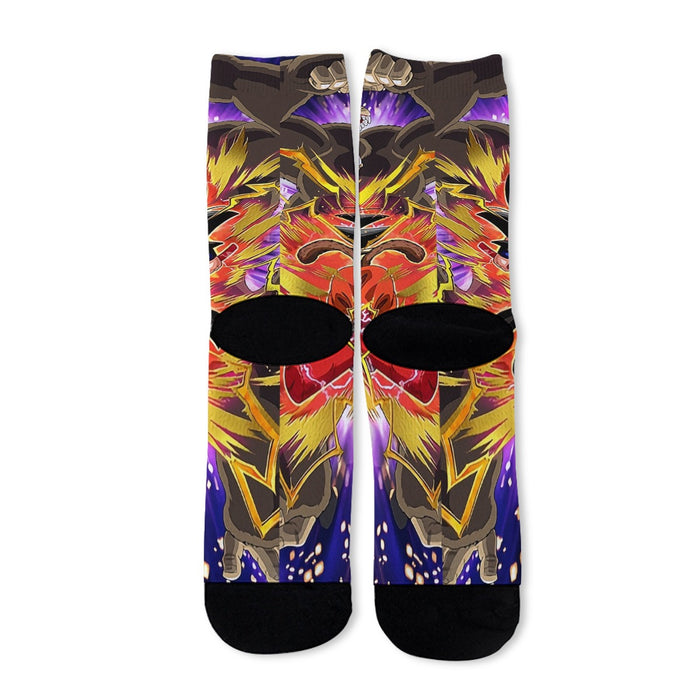 Great Ape Monkey Warrior Angry Kid Goku Fighting 3D Socks