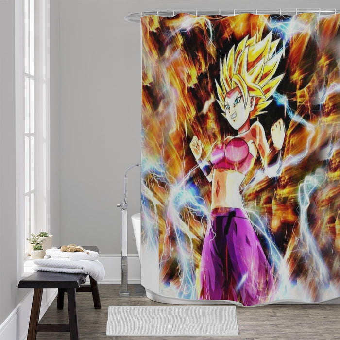 Dragon Ball Super Caulifla Super Saiyan 2 Epic Casual  Shower Curtains