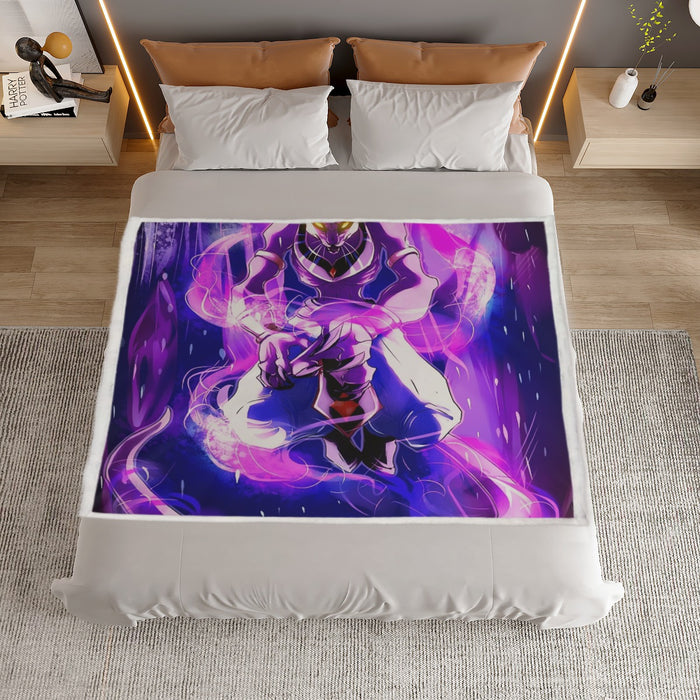 DBZ Mighty Destruction God Beerus Egyptian Cat Sport Design Household Warm Blanket