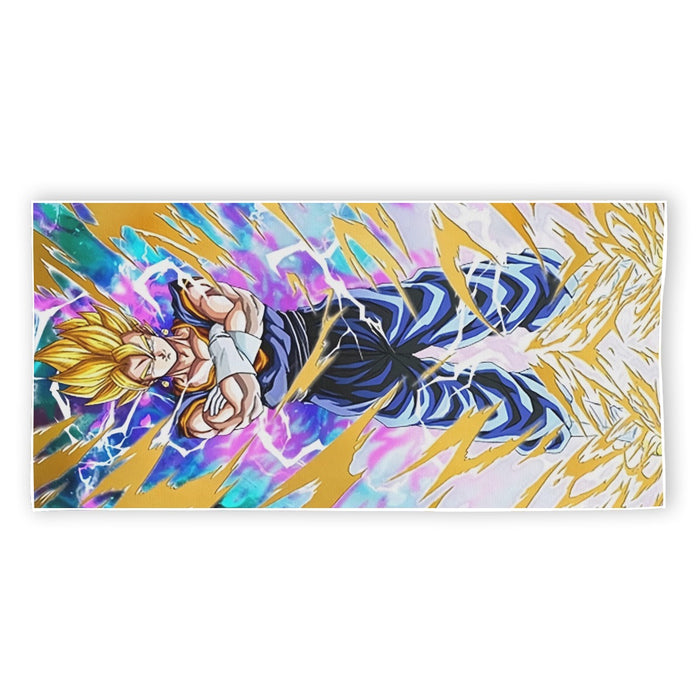 Dragon Ball Vegito Super Power Aura Thunder Earing Super Saiyan Beach Towel