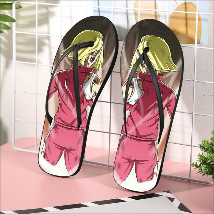 Dragon Ball Android 18 Ultra Instinct Epic Streetwear Flip Flops