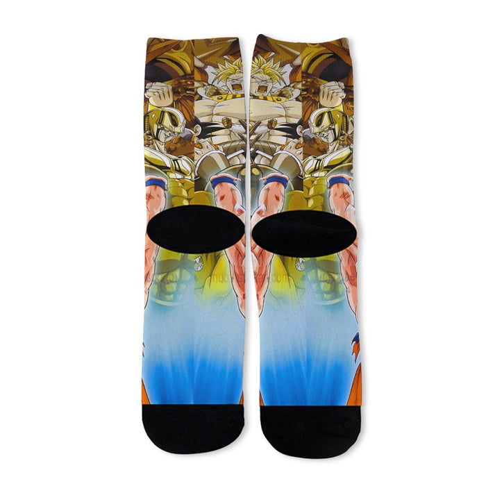 DBZ Goku Spirit Bomb Destroy Villains Cooler Broly Namek Golden Socks