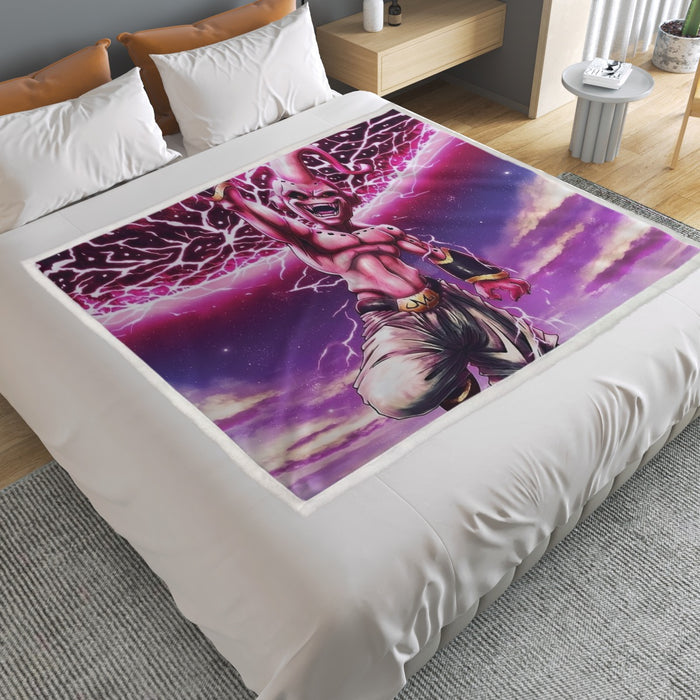 DBZ Kid Buu Super Villain Giant Ki Blast Realistic Design Household Warm Blanket