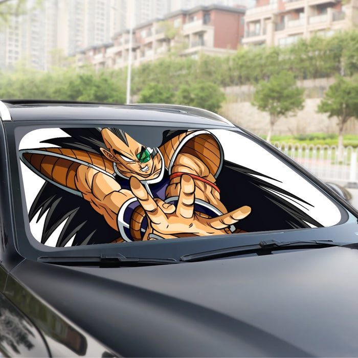 Dragon Ball Z Awesome Saiyan Raditz Fighter Stance Windshield Sunshade