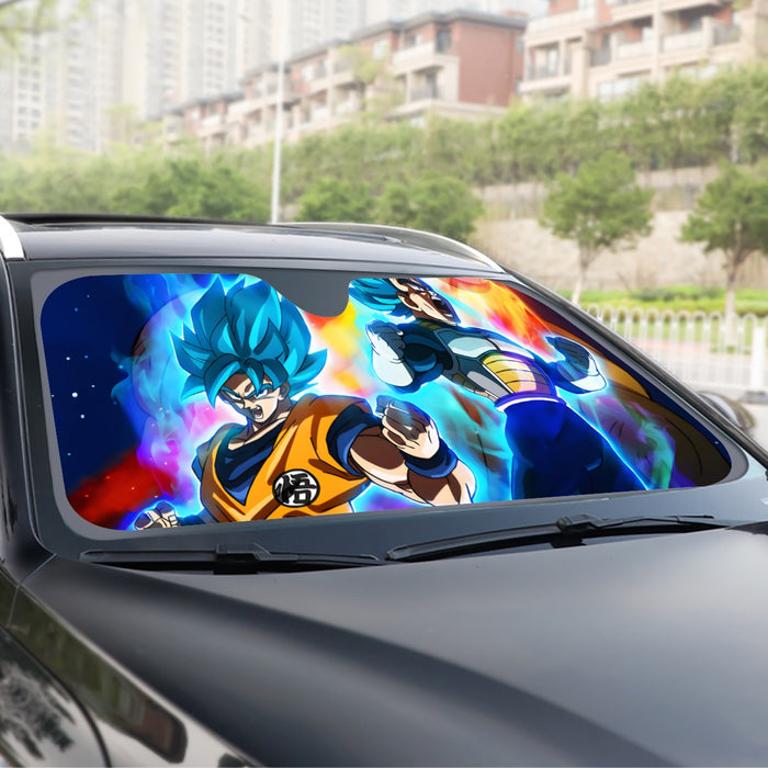 DBZ Legendary Broly Son Goku Vegeta Super Saiyan Blue Windshield Sunshade