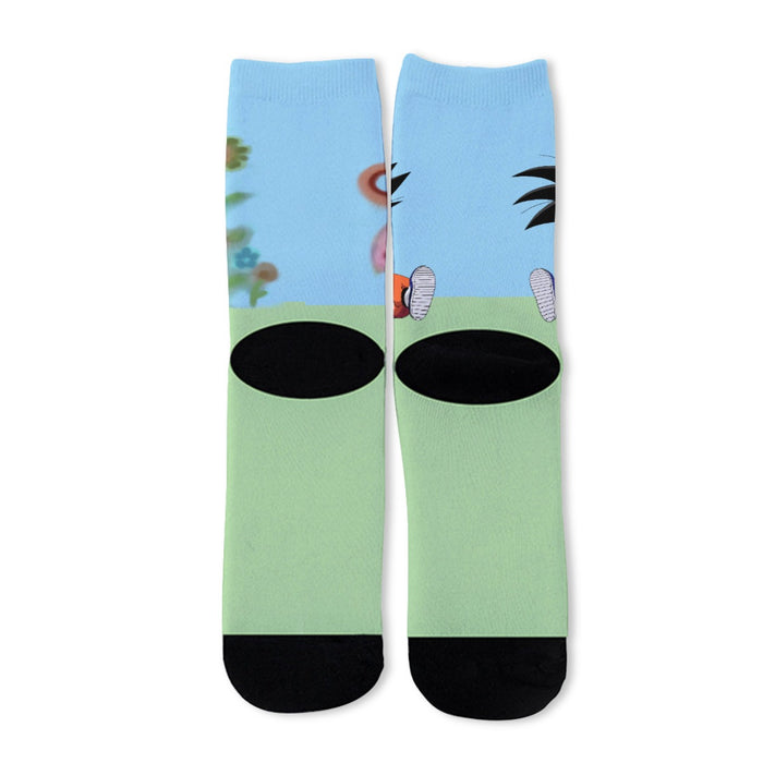 Dragon Ball Goku Kid Cute Day Dreamer Sleeping Anime Design Socks