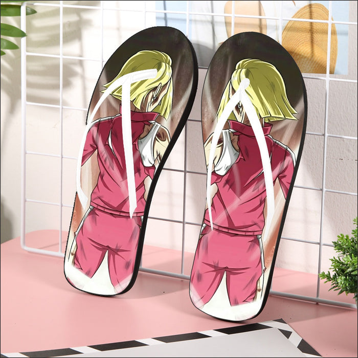 Dragon Ball Android 18 Ultra Instinct Epic Streetwear Flip Flops