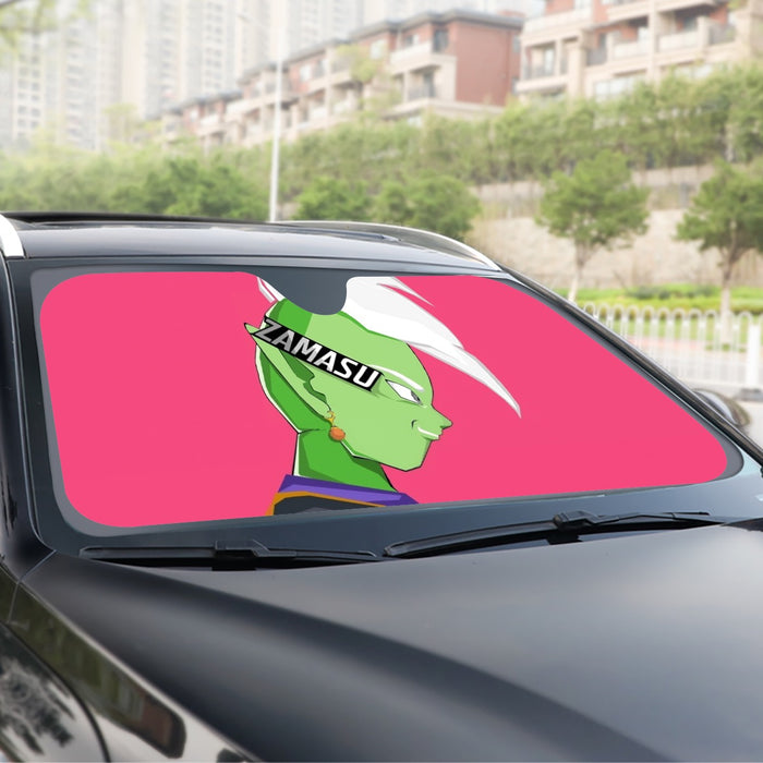 Dragon Ball Super Cool Grin Zamasu Potara Earring Pink Windshield Sunshade