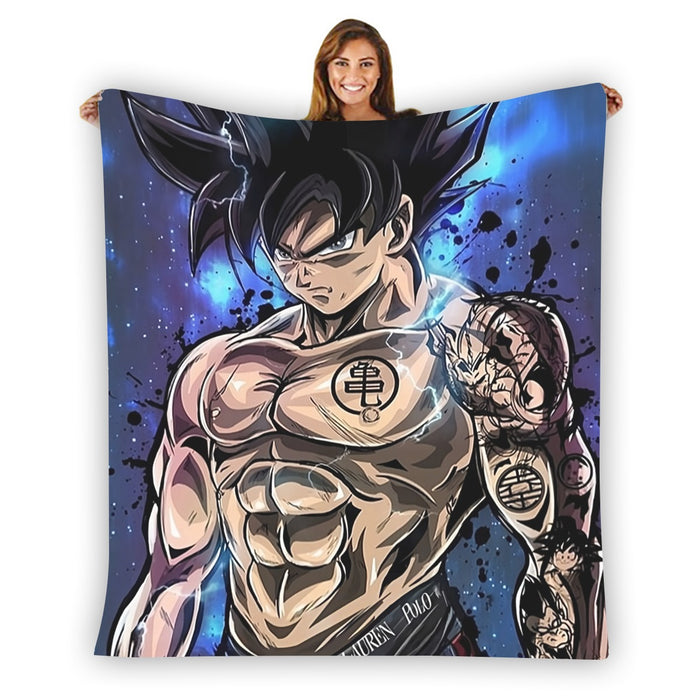 Thugged out Goku UI Comfortable Dragon Ball Blanket