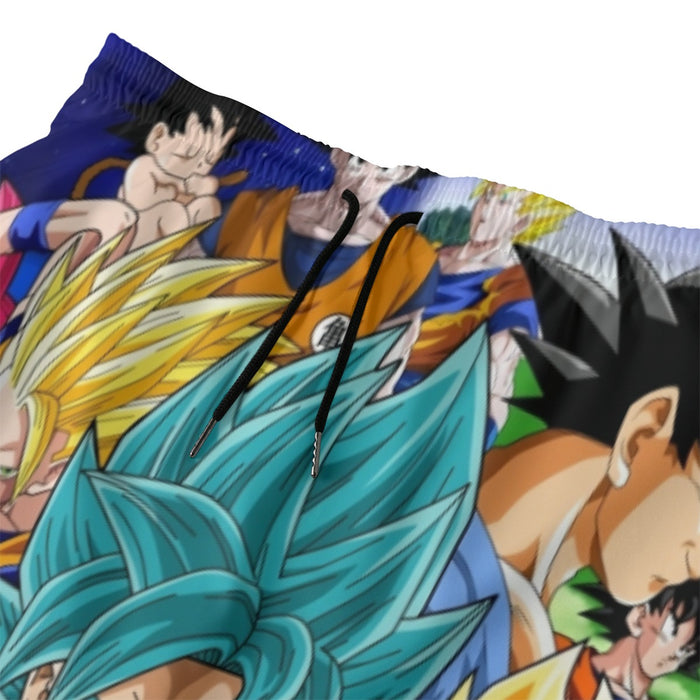 DBZ Goku Saiyan God Blue SSGSS Whis Symbol Cool Design Beach Pants