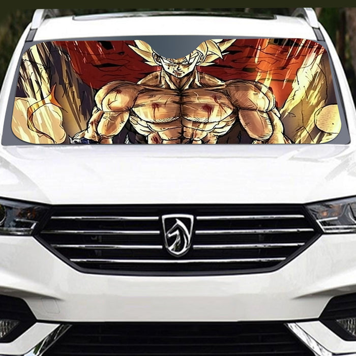 Powerful Goku Super Saiyan 2 Transformation SSJ2 Windshield Sunshade