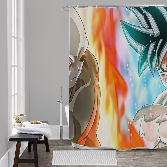 Dragon Ball Super Goku vs Jiren Overflowing Aura Shower Curtains