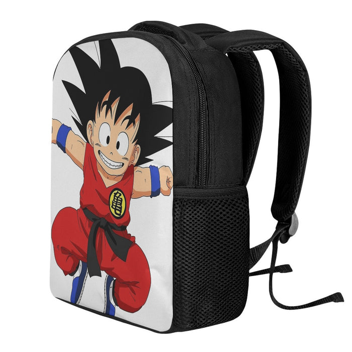 DBZ Jumping Kid Goku In His Training Suit Backpack