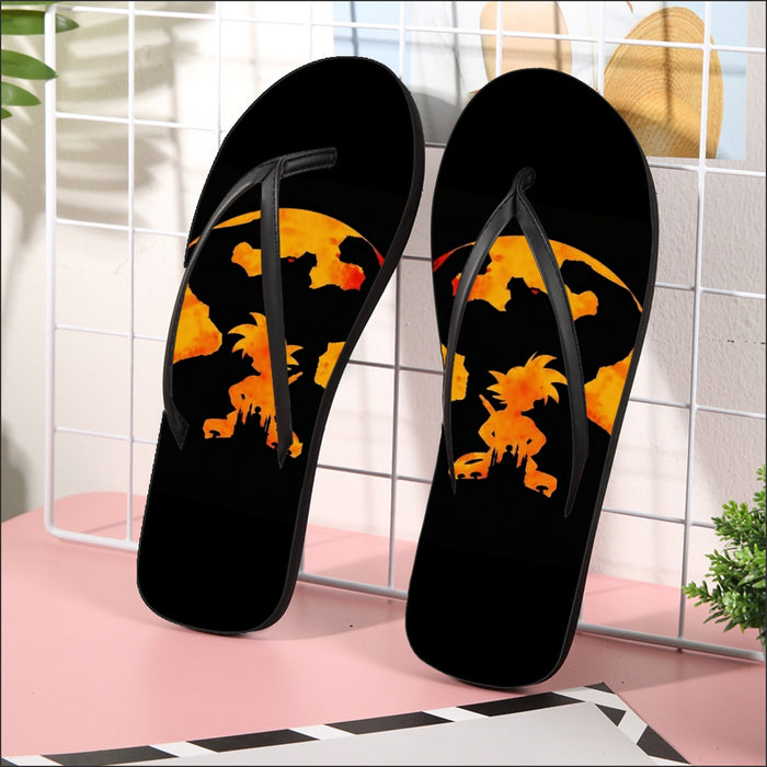 Dragon Ball Z Cool Shadow Kid Goku Great Ape Evolution Flip Flops