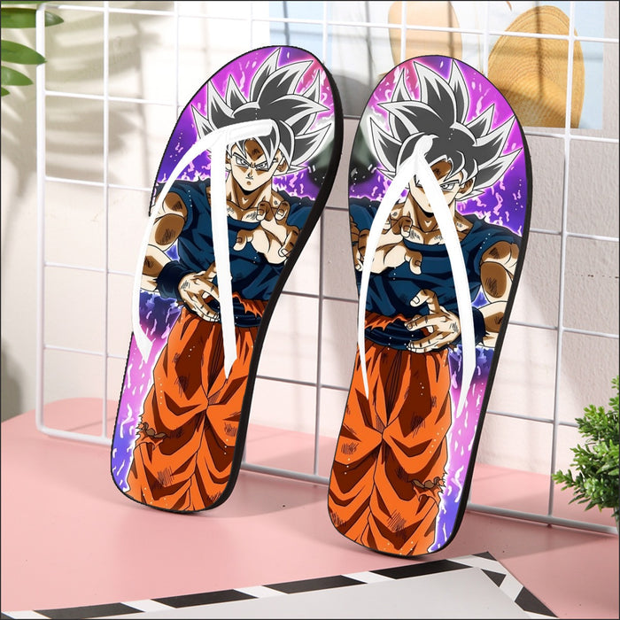 Dragon Ball Z Goku Ultra Instinct Form White Hair Flip Flops