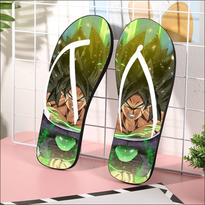 Dragon Ball Super Transforming Broly Flip Flops