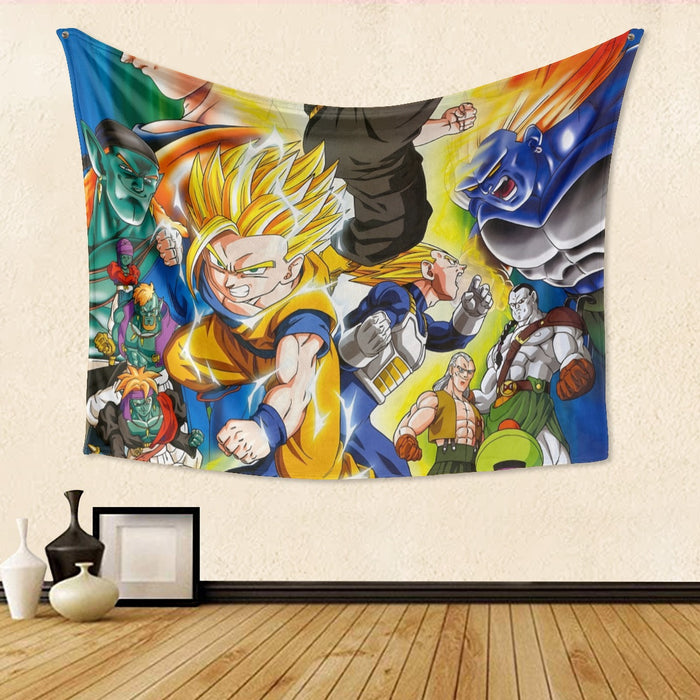 Dragon Ball Gohan Kid Super Saiyan Villain Vibrant Color Design Tapestry