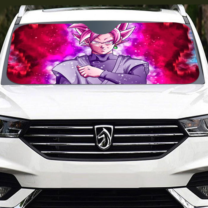 Dragon Ball DBZ Goku Black Rose Galaxy Fantasy Amazing Windshield Sunshade