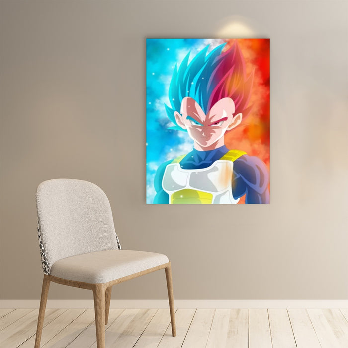 DBZ Vegeta Super Saiyan God Blue SSGSS Cool Portraits Paper poster