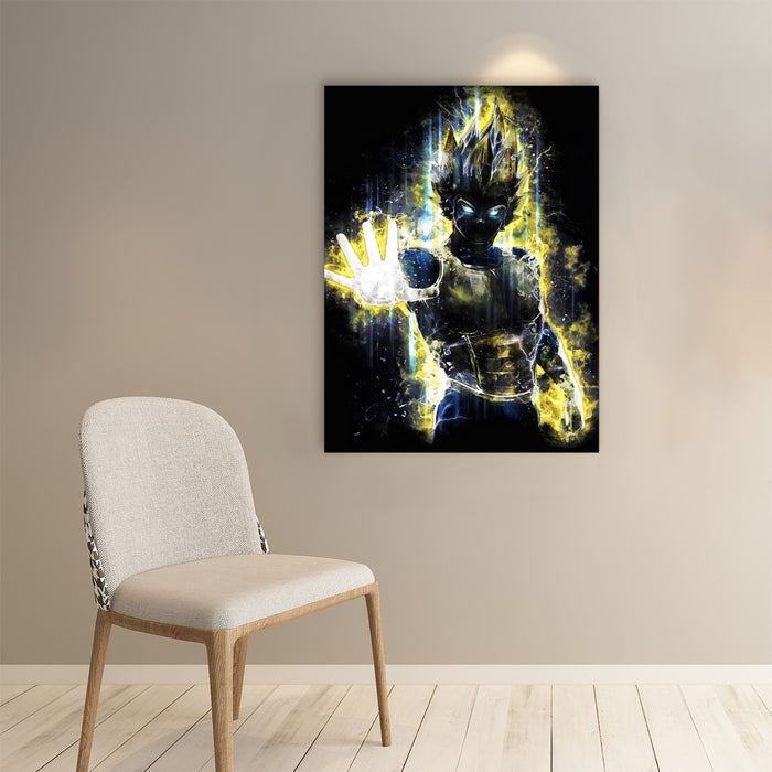 Dragon Ball Z Super Saiyan Vegeta Yellow Aura Epic Paper poster