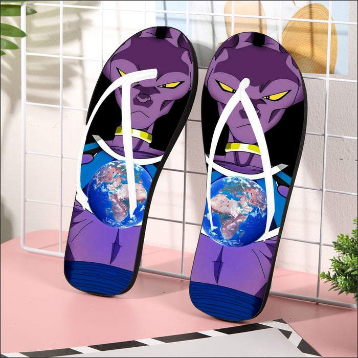 Dragon Ball Super Beerus God Destruction Earth  Flip Flops