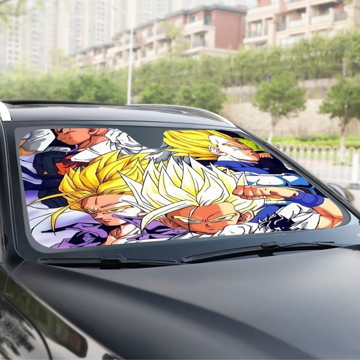 Dragon Ball Trunks Gohan Young Generation Super Saiyan Color Style Windshield Sunshade